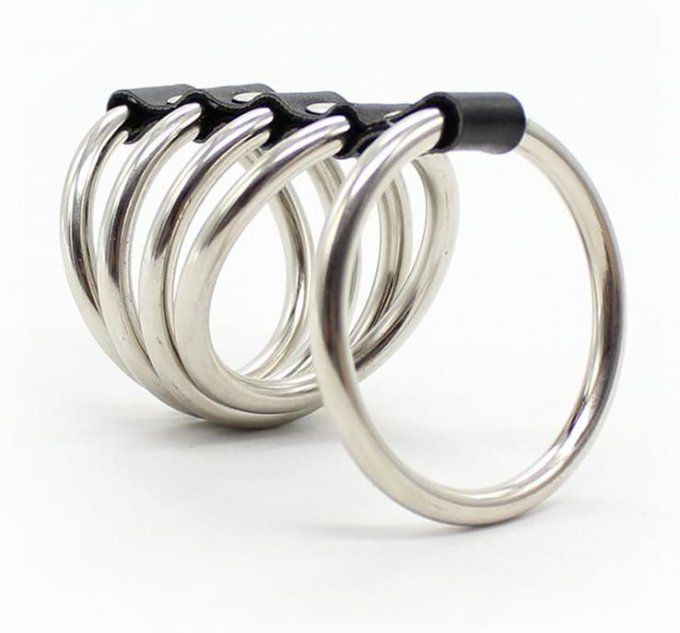 Cage de chasteté en anneaux pour pénis - S&N