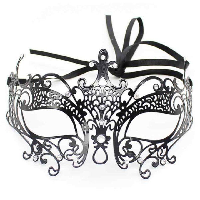 Masque premium vénitien style dentelle en métal - S&N