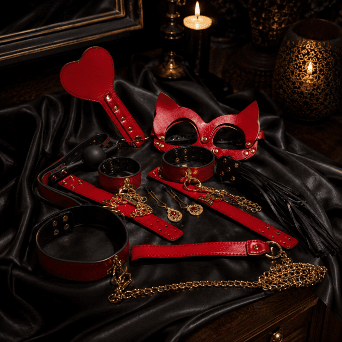 Coffret prestige en cuir 8 pièces Red Gold