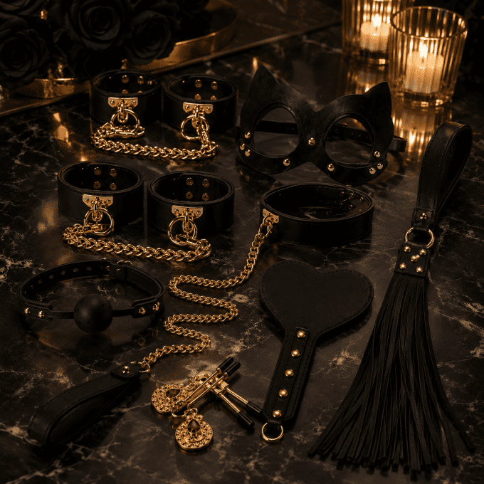 Coffret prestige en cuir 8 pièces Black Gold