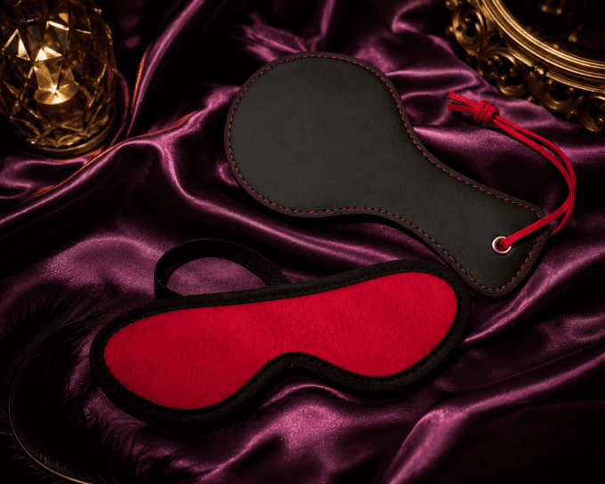 Mini pad rond simili cuir + masque