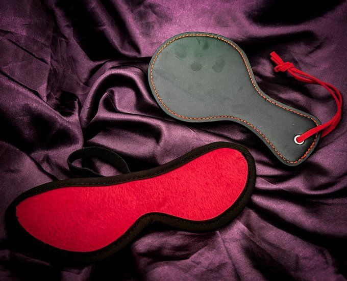 Mini pad rond simili cuir + masque - S&N