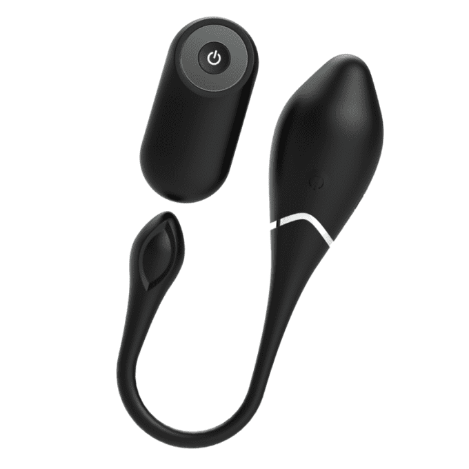 Œuf vibrant + télécommande - Black&Silver