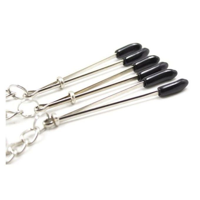 Pinces tétons et clitoris avec chaînes - S&N